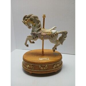 ​Fancyland Carousel Horse Music Box Figurine Limited Edition 1410/6000 Gold Trim